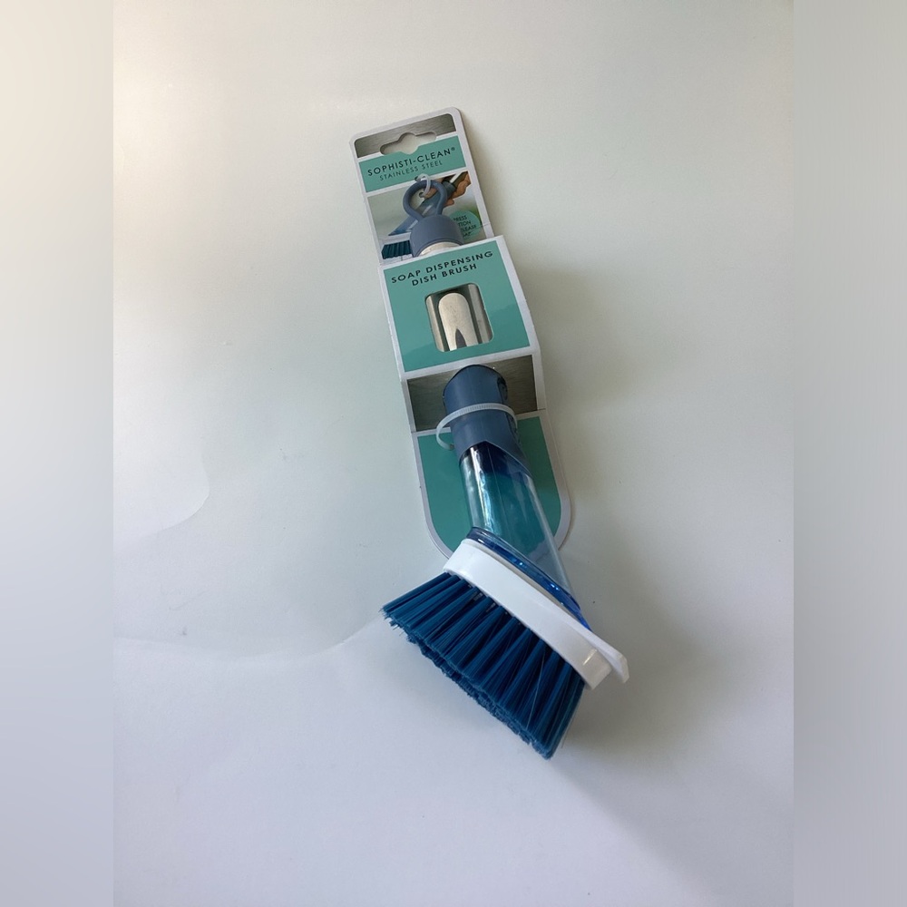 Evriholder Soap Dispensing Dish Brush Sophisti-Clean Stainless Steel
